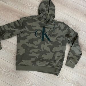 Calvin Klein Olive Camouflage Hoodie